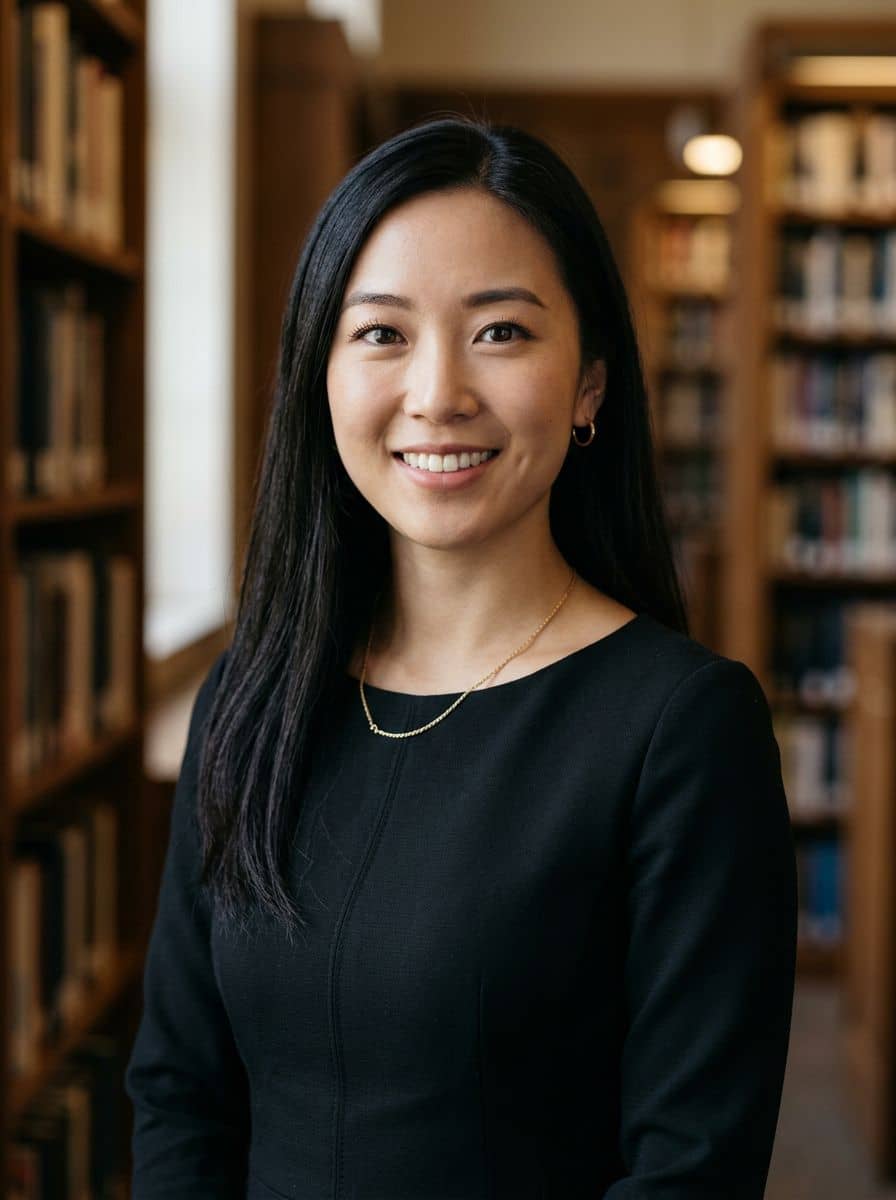 Black Sheath Dress - Library - woman business headshot