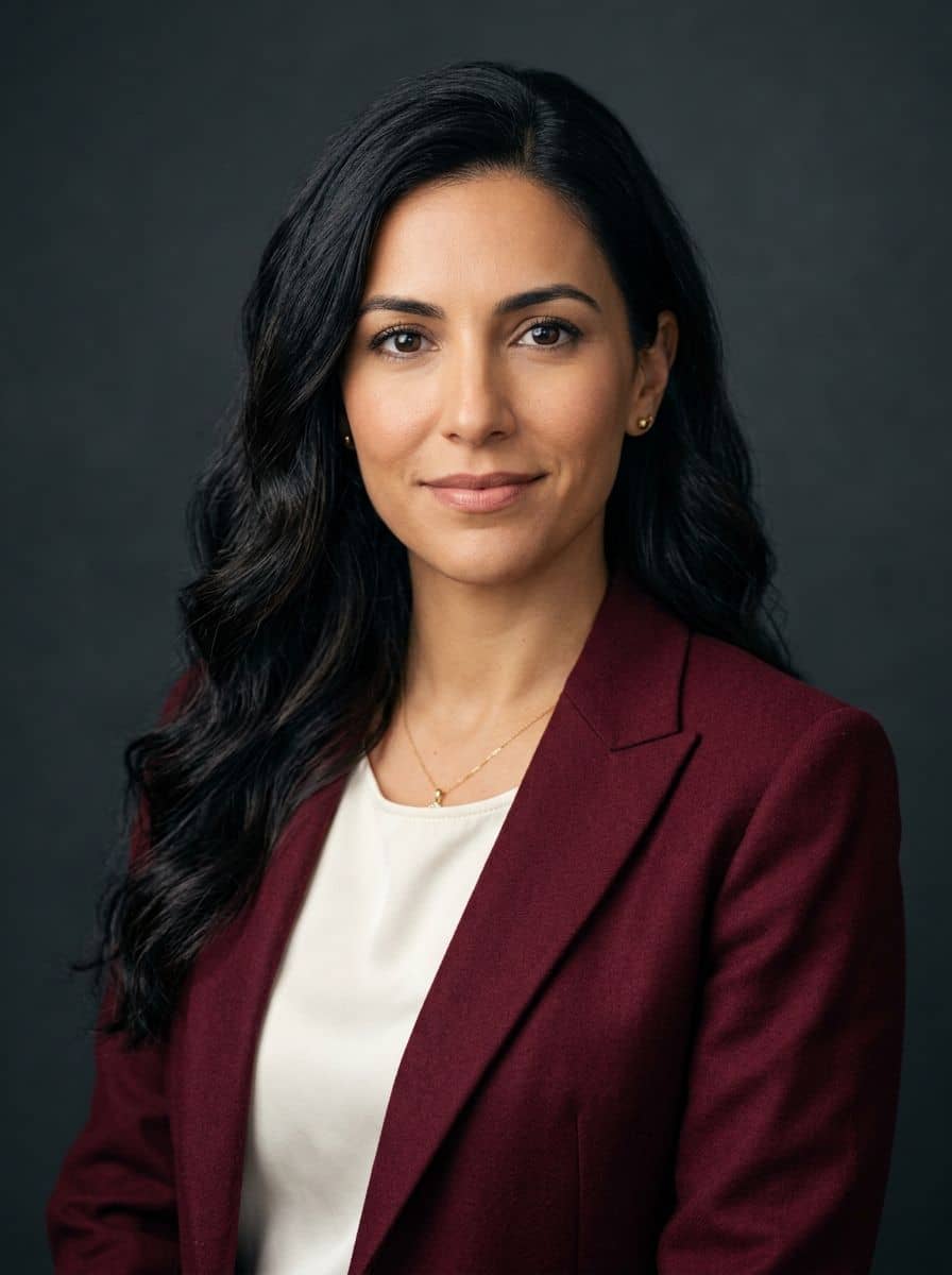 Burgundy Blazer - Studio Charcoal - woman business headshot