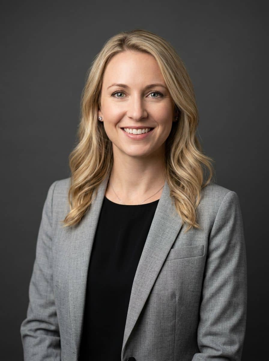 Gray Suit Shell - Studio Dark Grey - woman business headshot