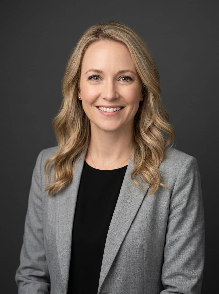 Gray Suit Shell - Studio Dark Grey - woman business headshot
