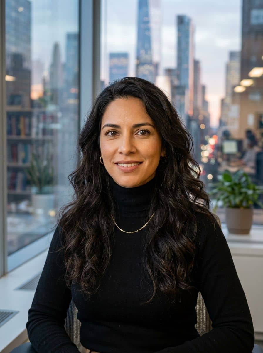 Black Turtleneck F - Corner Office - woman business headshot