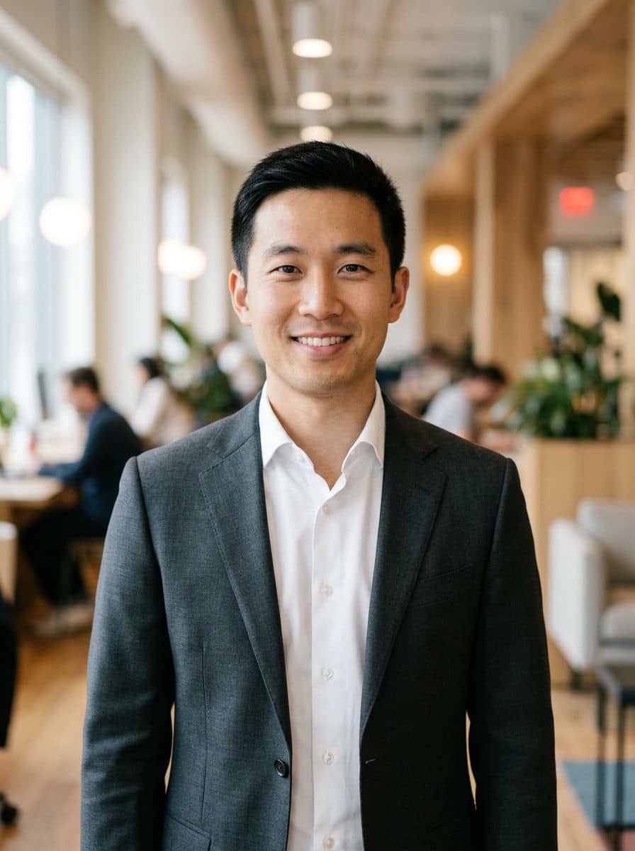 Dark Gray Suit - Coworking - man business headshot