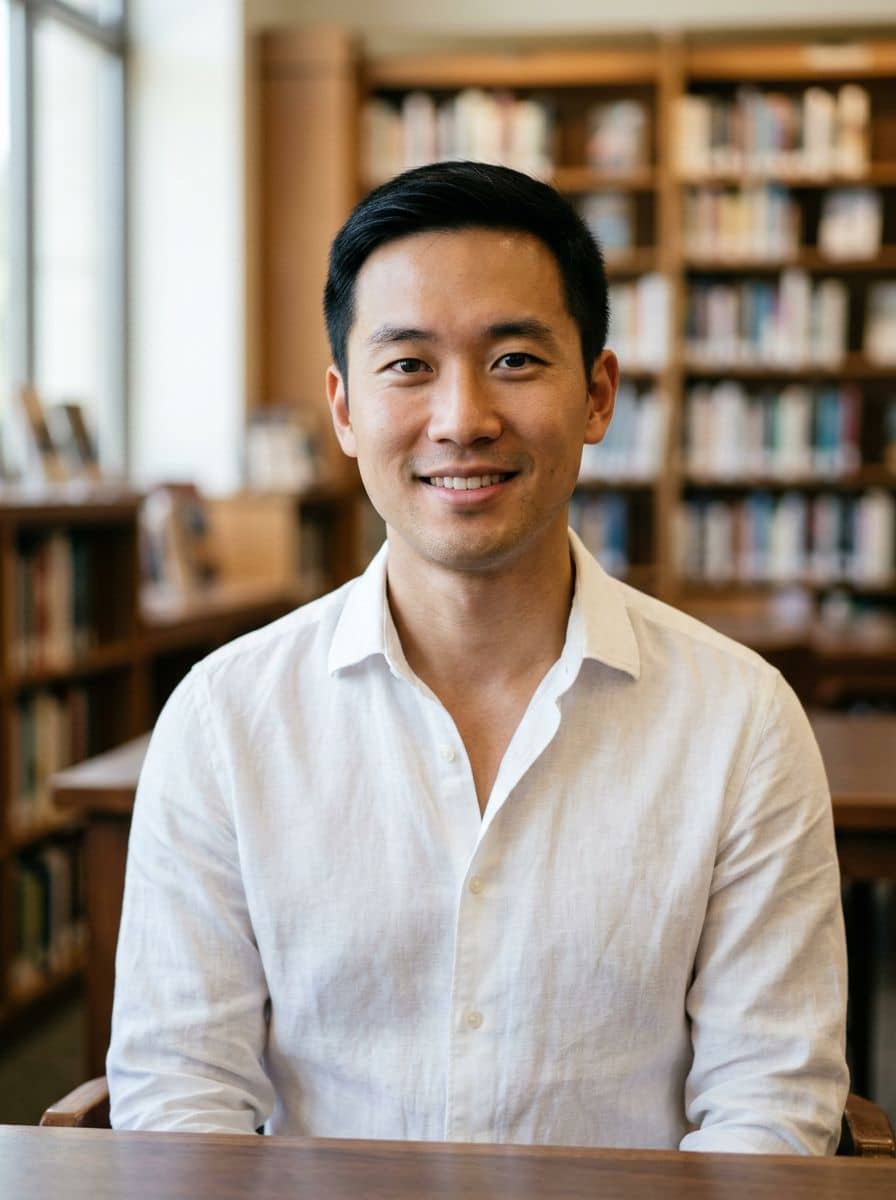 White Linen Open - Library - man business headshot