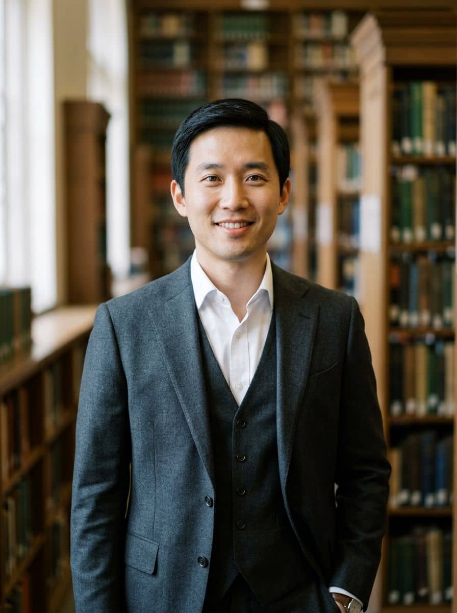 Charcoal 3piece - Library - man business headshot
