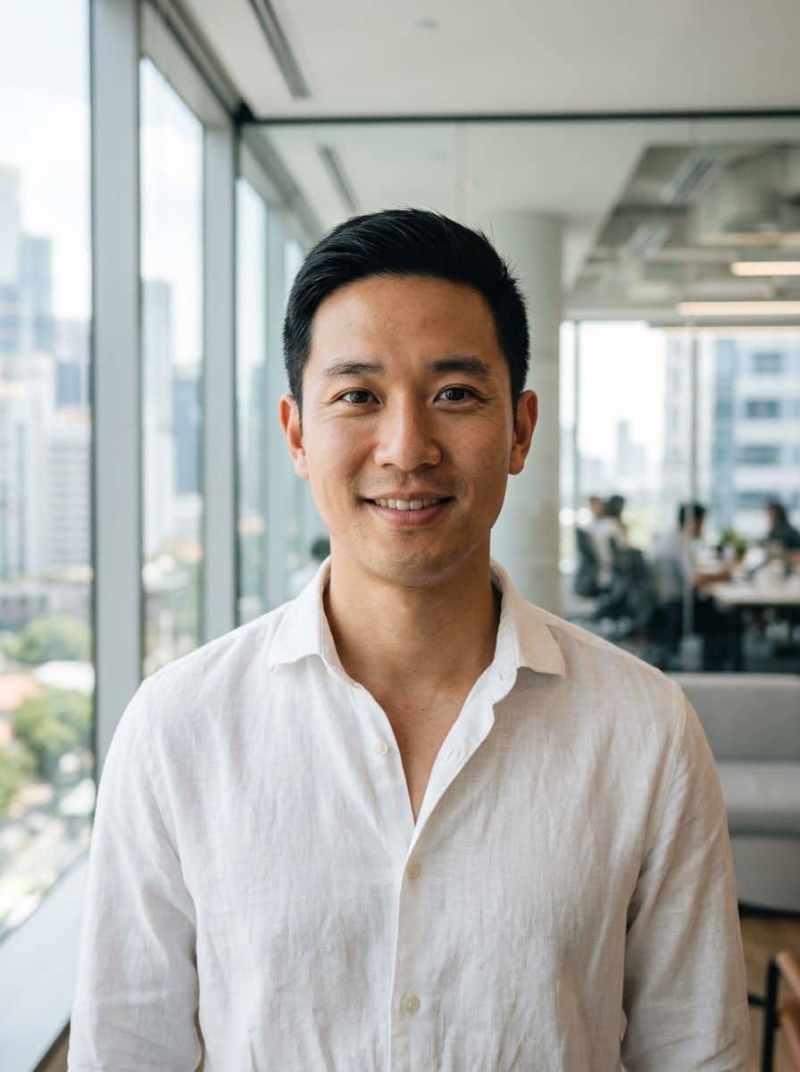 White Linen Open - Office Glass - man business headshot